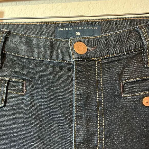 Marc by Marc Jacobs Blue Denim PO2 Charlie High Rise Flare Jeans Women's Size 28 - Picture 4 of 8